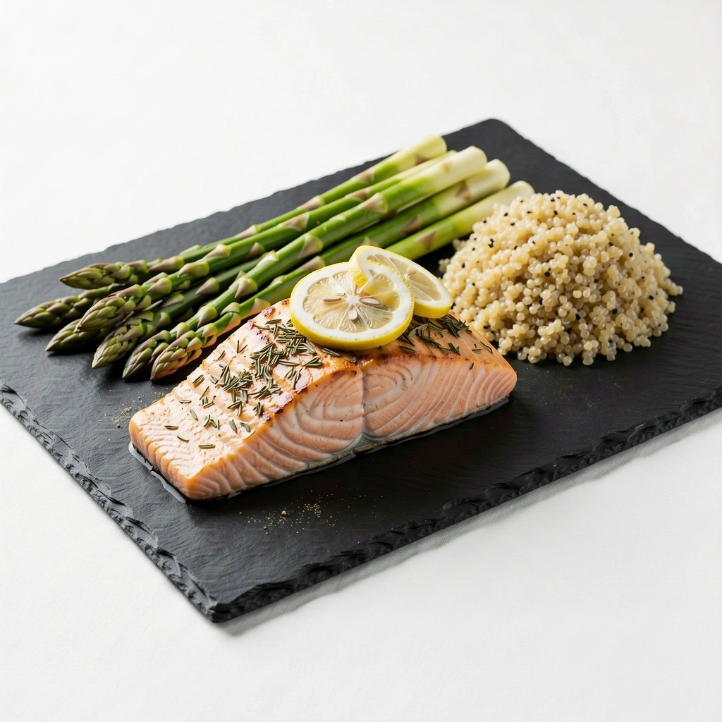 Somon la cuptor cu sparanghel